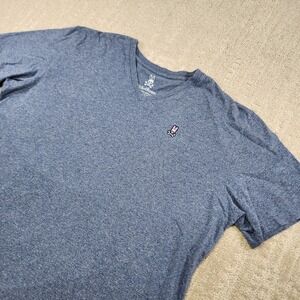 Psycho Bunny Shirt Men 6 V Neck Blue Heather Pima Cotton Tee